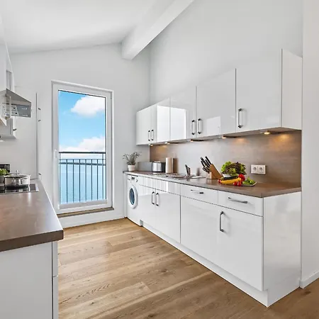 Ocean King- Penthouse, Ostseeblick, Balkon, Kamin