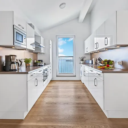 Ocean King- Penthouse, Ostseeblick, Balkon, Kamin Апартаменты Ольпениц